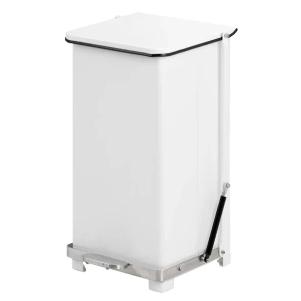 Pedalspand, hvid, pulverlakeret stl/rustfrit stl, 45 l