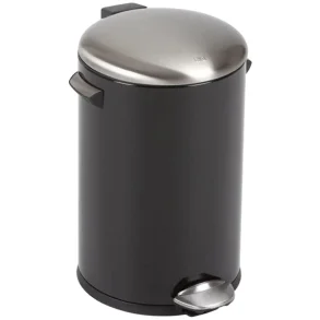 Pedalspand sort brstet stl 12 l