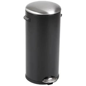 Pedalspand sort brstet stl 30 l