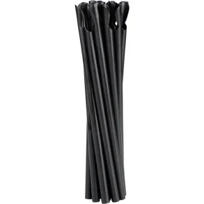 Flergangssugerr med ske, Gastro, 21cm, 8mm, sort, PP 250st