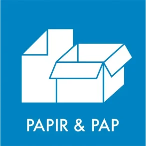 Piktogram, 6x6cm, bl, folie, til papir & pap, selvklbende