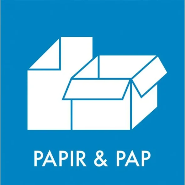 Piktogram, 6x6cm, bl, folie, til papir & pap, selvklbende