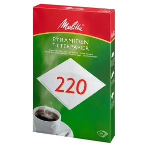 Pyramidefilter, Melitta, filterpapir, 220, bleget 2 pakker