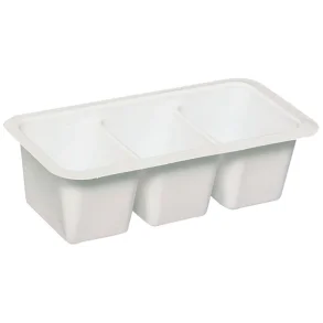 Plastbakke, 10x5x2,5cm, 75 ml, 75 ml, hvid, PS, 2000 stk