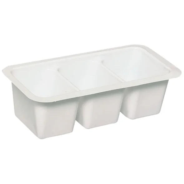Plastbakke, 10x5x2,5cm, 75 ml, 75 ml, hvid, PS, 2000 stk