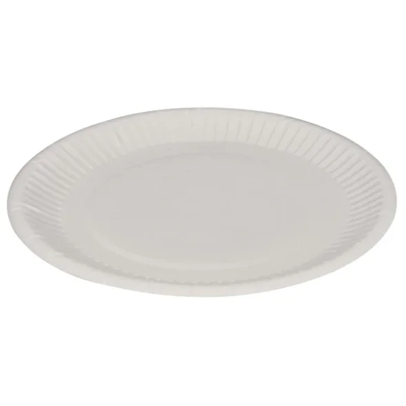 Paptallerken 18 cm, 100 stk coated