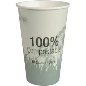 Kaffebger Dandelion, Gastro, 13,5cm, 9cm, 48 cl, 49 cl, grn, CPLA/pap, 16 oz 1000 stk