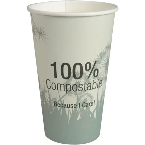 Kaffebger Dandelion, Gastro, 13,5cm, 9cm, 48 cl, 49 cl, grn, CPLA/pap, 16 oz 1000 stk