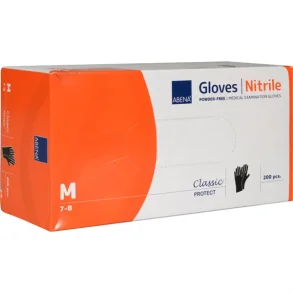 Nitrilehandsker sort uden pudder M, 200 stk CAT III 