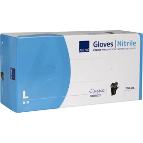Nitrilehandsker sort uden pudder L, 200 stk CAT III 
