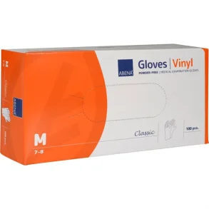 Vinylhandsker, uden pudder Medium, 100 stk