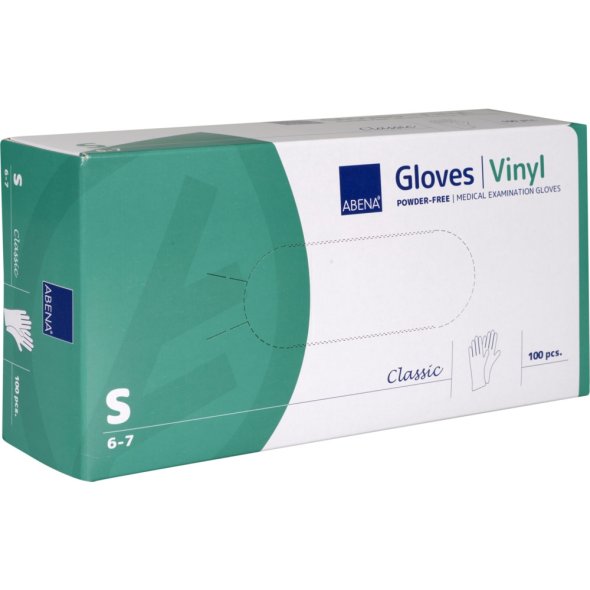 Vinylhandsker, uden pudder Small, 100 stk/pak - 100 pakker
