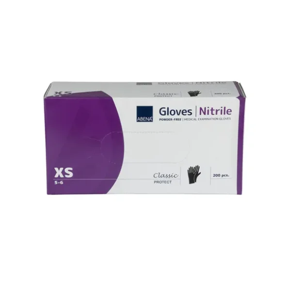 Nitril Handsker Protect Sort u/pudder XS 200 stk
