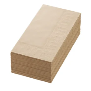 Duni Tissue serviet 40 x 40 cm Natural Brown 1/8 foldet BF 3-lags 1250stk