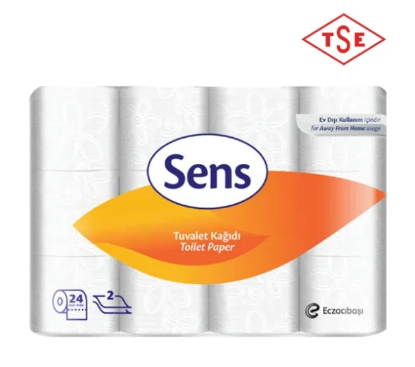 Toiletpapir SENS hvid 2 lags, 72 rl, 22.5 meter - 32 kolli/palle 