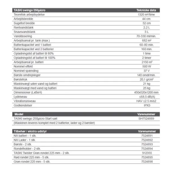 TASKI swingo 250 icro