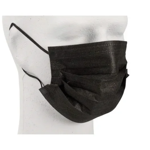 Sort mundbind ansigtsmaske 50 stk type IIR 3 lags