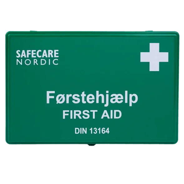 Frstehjlpskasse SafeCare, Grn med indhold