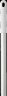 Aluminiumsskaft, 25 mm, 1460 mm, Hvid