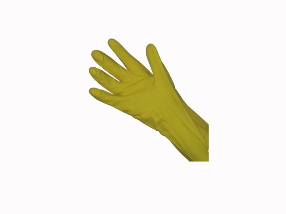 Gummihandsker bl str Small