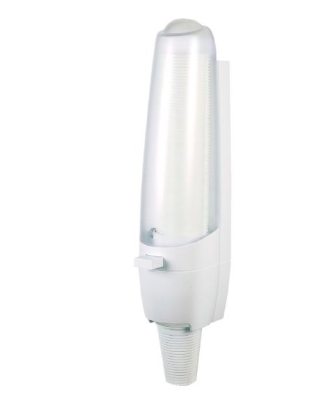 Dispenser til automatbger, hvid, med trykknap, polystyren