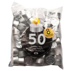 Fyrfadslys 8 timer, 50 stk