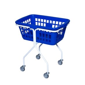 Vaskerivogn med bl kurv, 55 liter