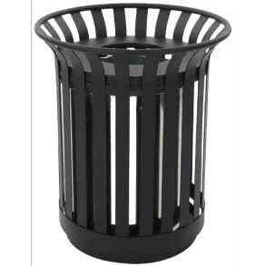 Affaldsspand, V-part, inderspand i metal, sort, 69 l