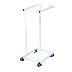 Affaldstativ uden lg med hjul, hvid, 110 liter