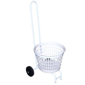 Vaskerivogn, rund med hndtag 410 x 350 x 950 mm.