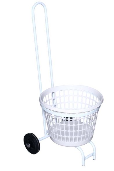 Vaskerivogn, rund med hndtag 410 x 350 x 950 mm.