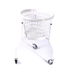 Vaskerivogn, 3 hjul 60 cm hvid 530 x 530 x 700 mm.