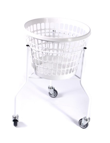 Vaskerivogn, 3 hjul 60 cm hvid 530 x 530 x 800 mm.