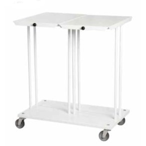 Dobbelt affaldsstativ med lg, 2 x 110 liter