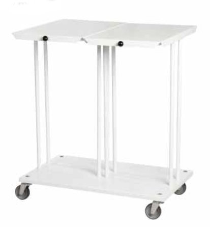 Dobbelt affaldsstativ med lg, 2 x 110 liter