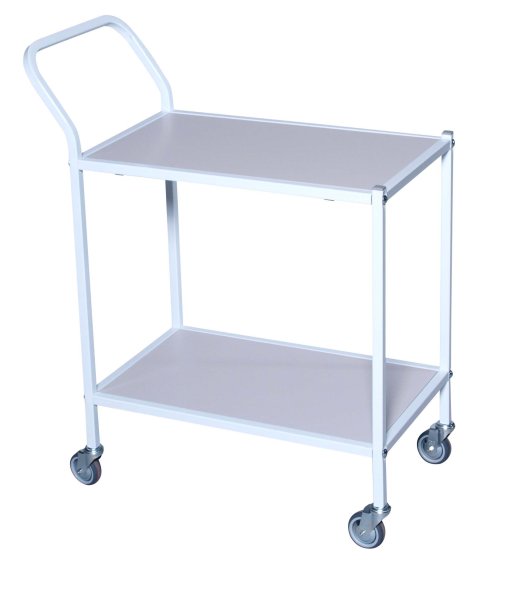 Rullebord/Bordvogn med hndtag, 2 hylder