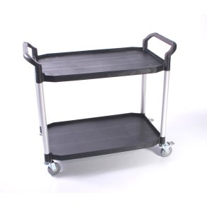 Bordvogn m/ 2 hylder, fiberplast, store