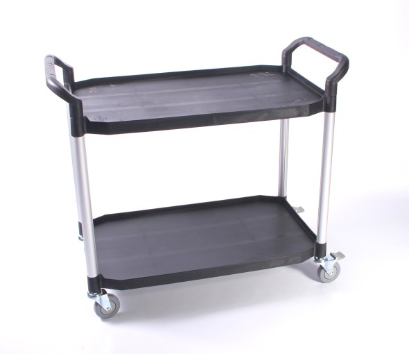 Bordvogn m/ 2 hylder, fiberplast, store