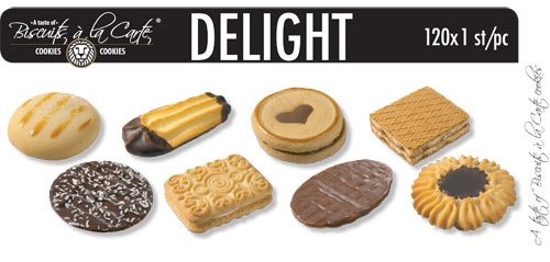 Smkager Delight 8 slags enkelt indpakke, 120 stk/pak