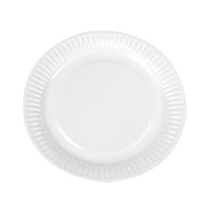 Paptallerken hvid WB-lamineret, 18 cm, 1000 stk/krt