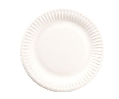 Paptallerken Hvid standard bionedbrydelig, 18 cm 1000 stk/krt 