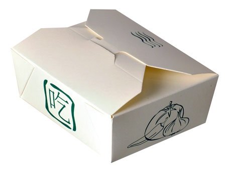 Kinaske lille, hvid PE belagt, 90x110x45 mm, 600 stk