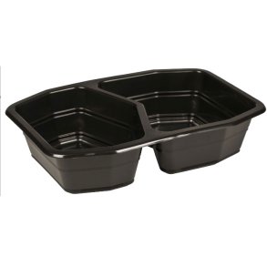  Plastbakke PP sort 312 stk, 80 cl 2 rums