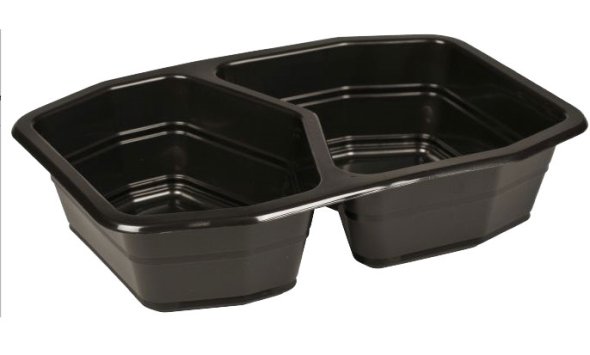  Plastbakke PP sort 312 stk, 80 cl 2 rums