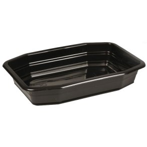 Plastbakke duni PP sort, 80cl, 1 rums, 328 stk
