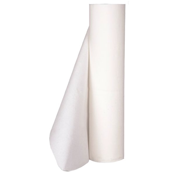 Lejepapir Couch Rolls, 2-lags, 150m x 50cm, hvid, nyf - 1 rulle 