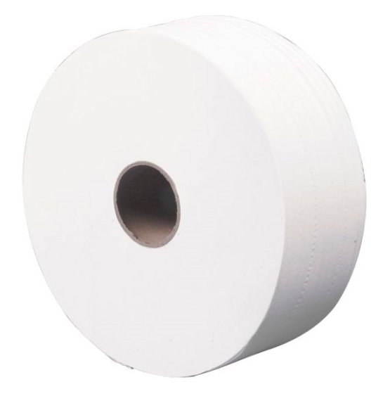 Midi Jumborulle, hvid 2 lags, 380 m, 6 ruller