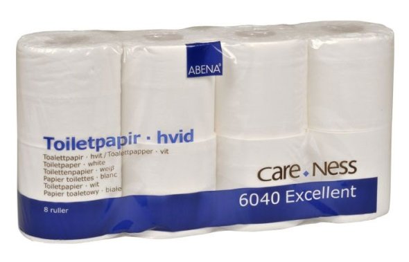 Toiletpapir, 2 lags, Hvid, 35 m, 64 ruller