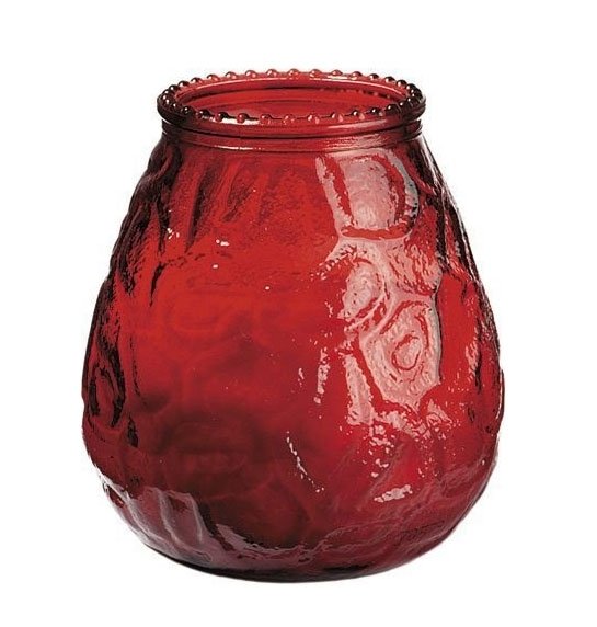 Lysbowle, rd, 60 timer, 12 stk