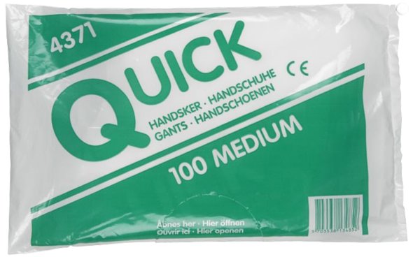 Quick Engangshandsker, Medium, 100 stk